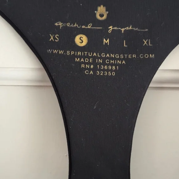 Spiritual Gangster Black White and Pink Women's Sports Bra and Leggings Set - Picture 4 of 6